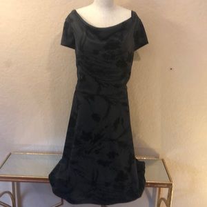 Black and Charcoal Patterned Alex Marie Dress